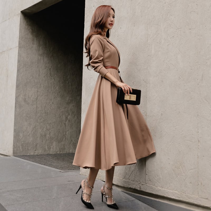 ワンピース ロング スカートフレアスカート Aライン エレガント スカート ワンピース 上着 スーツ ロングスカート フレア