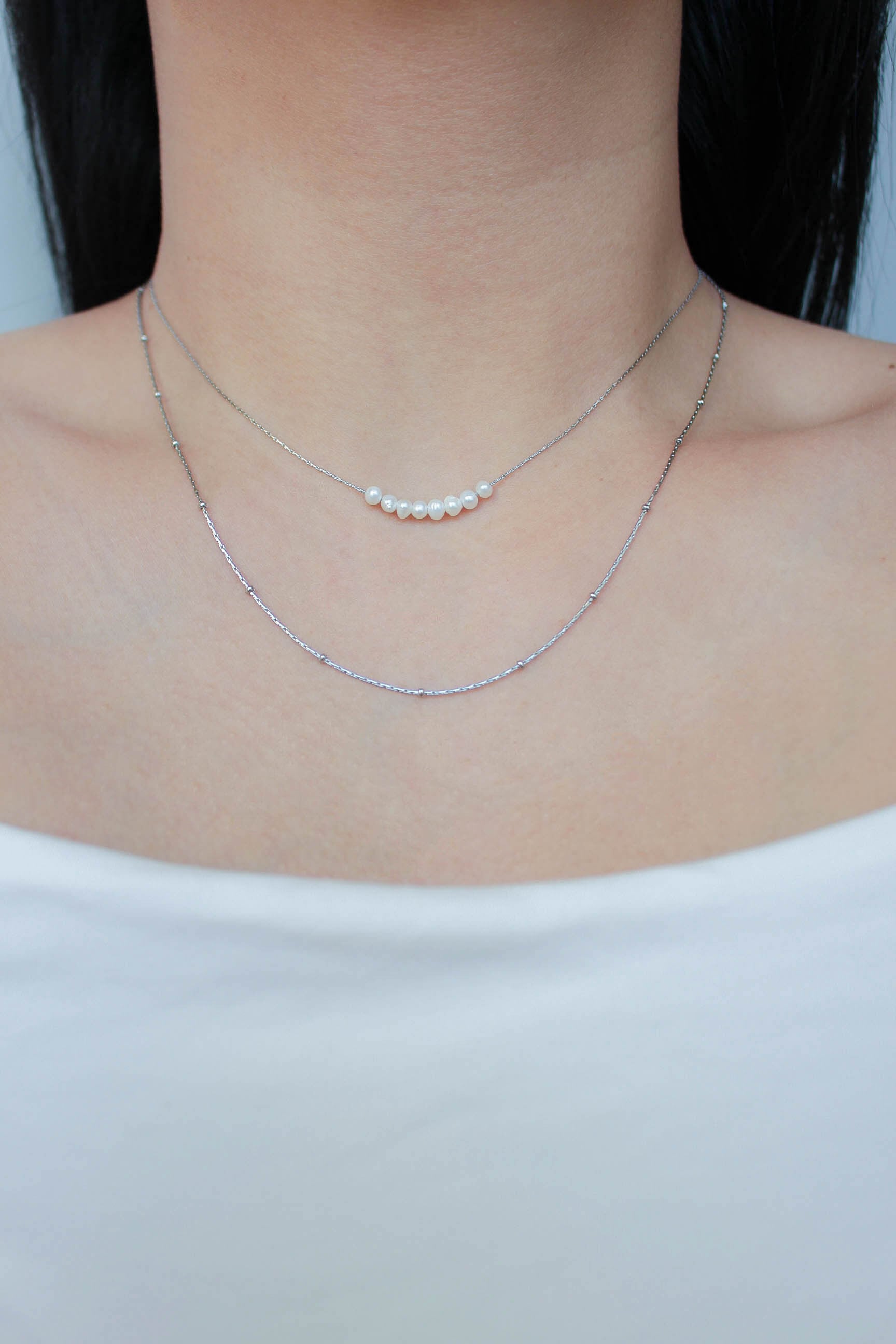 Pearl Skin Necklace | ebine(エビネ)|金属アレルギー対応アクセサリー