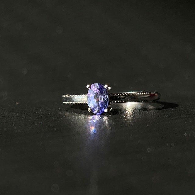 S925 タンザナイト リング｜オーバルカット｜フリーサイズ｜シルバーリング