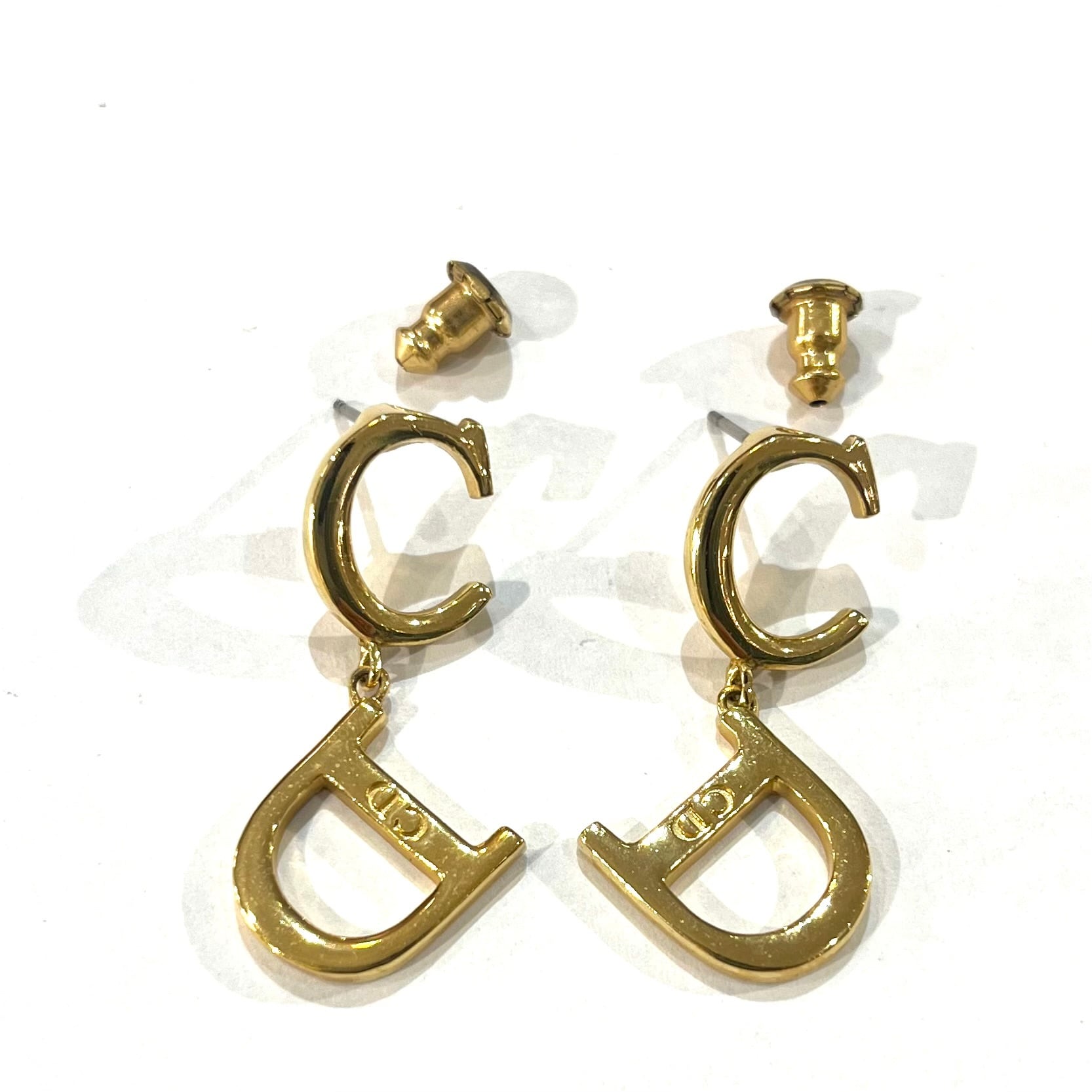 Christian Dior 】2320 VINTAGE DIOR ロゴピアス クリスチャン