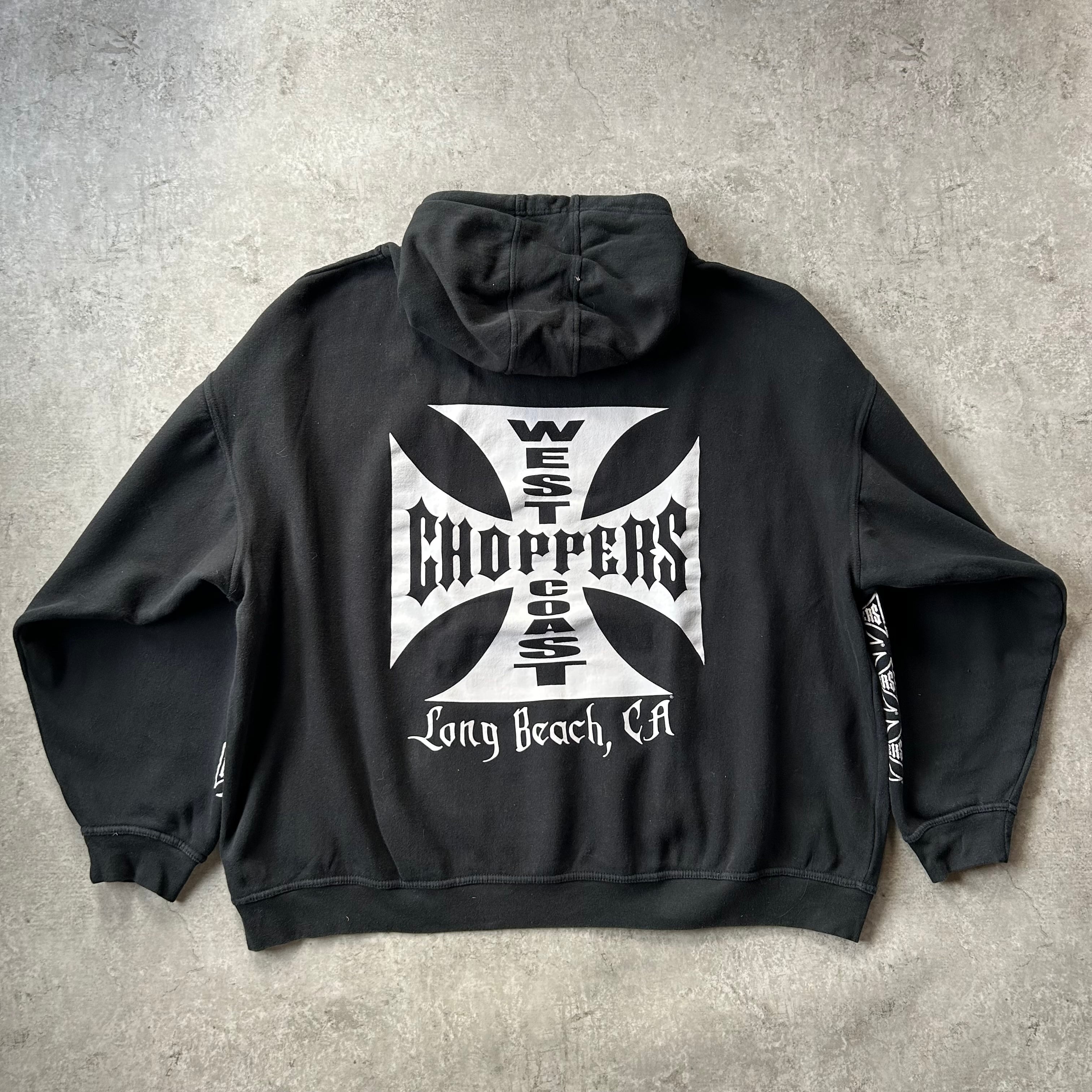 00s ウエストコーストチョッパーズ パーカー/フーディー 袖プリント y2k 00s ウエストコーストチョッパーズ パーカー/フーディー 袖プリント