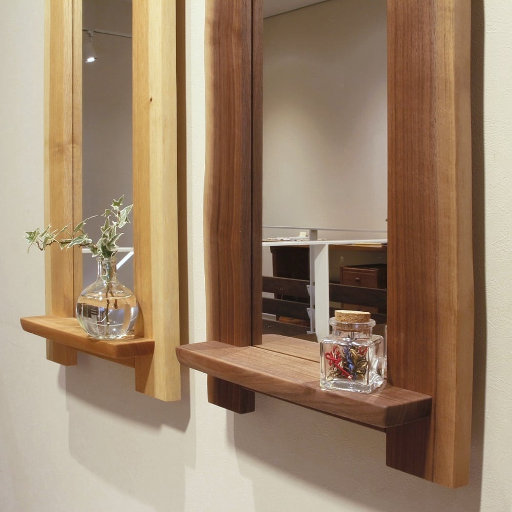 飾り棚付鏡（中） | 飛騨高山 家具工房雉子舎オンラインショップ