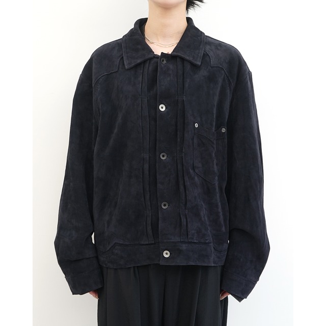 [ Professor.E ](プロフェッサーイー) 26FW-PE-JKT-16 Suede Trucker JKT (Purple)