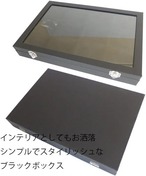 ジュエリーボックス　アクセサリーボックス　収納　アクセサリー　缶バッチ収納　コレクションボックス　ジュエリーケース　透明　リング　ブレスレット　缶バッチ　ディスプレイケース 黒革　24グリッド　30グリッド　ギフト