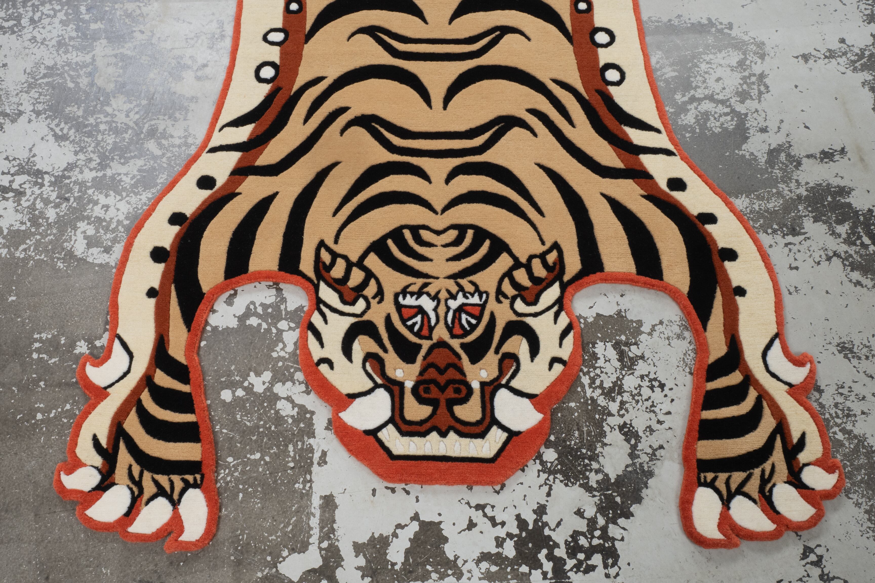 Tibetan Tiger Rug 《Lサイズ•ウール・NIGOモデル102》チベタン