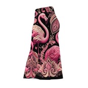 Women's Wrap Fishtail Long Skirt Paisley Black 4458