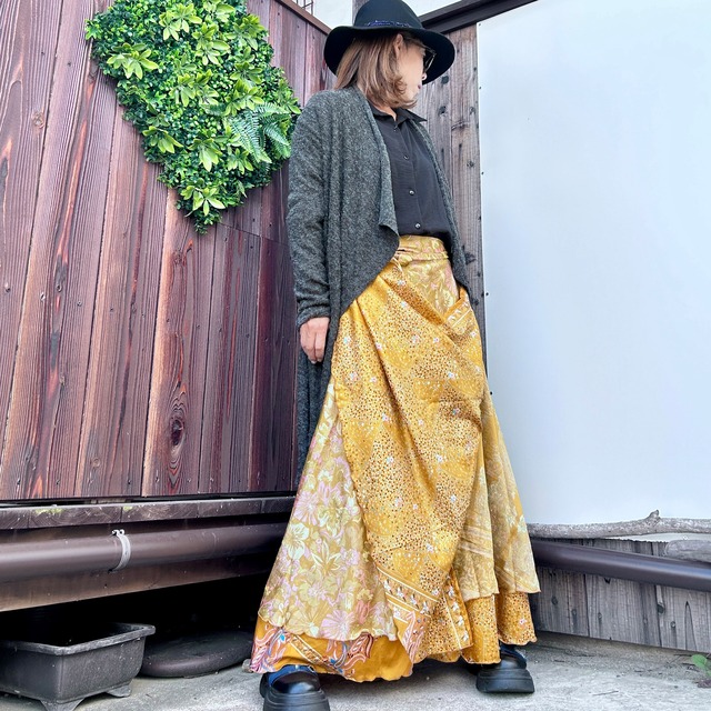 シルク巻きスカート0811