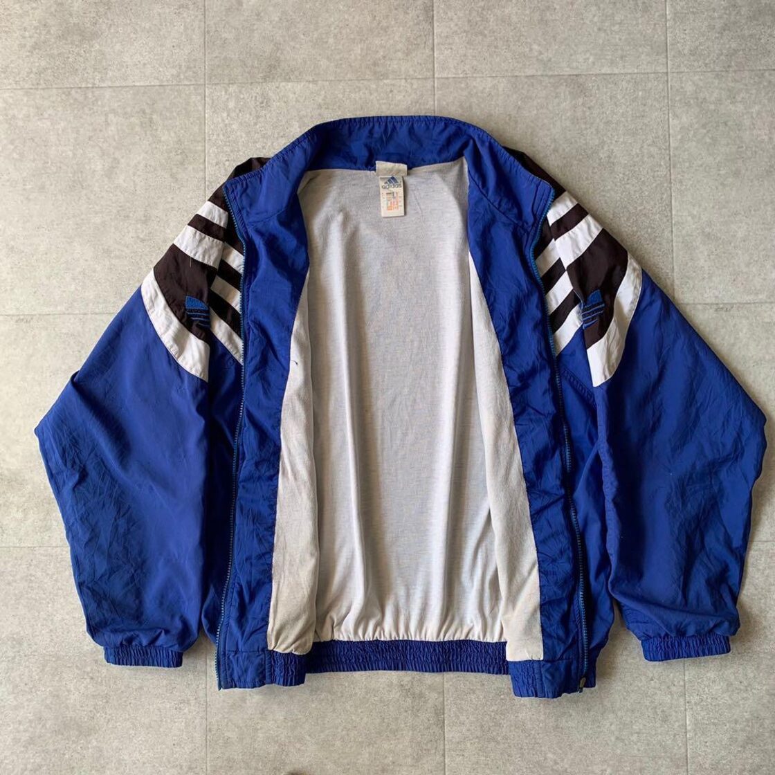 アディダス adidas ナイロンジャケット 90s 00s ビンテージ 青 | Pay ID