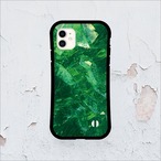 iPhoneケース エメラルド 5月誕生石｜天然石柄スクエア型 GEM039