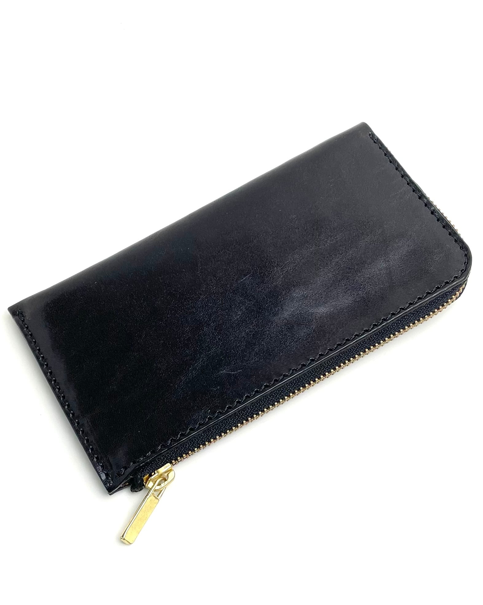 L字長財布 牛ヌメ革黒 | レザースタジオアイエミー