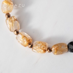 【再販】SALE☆身を守り運を呼ぶルチル［ルチルクォーツ／オニキス／水晶／ヘマタイト］