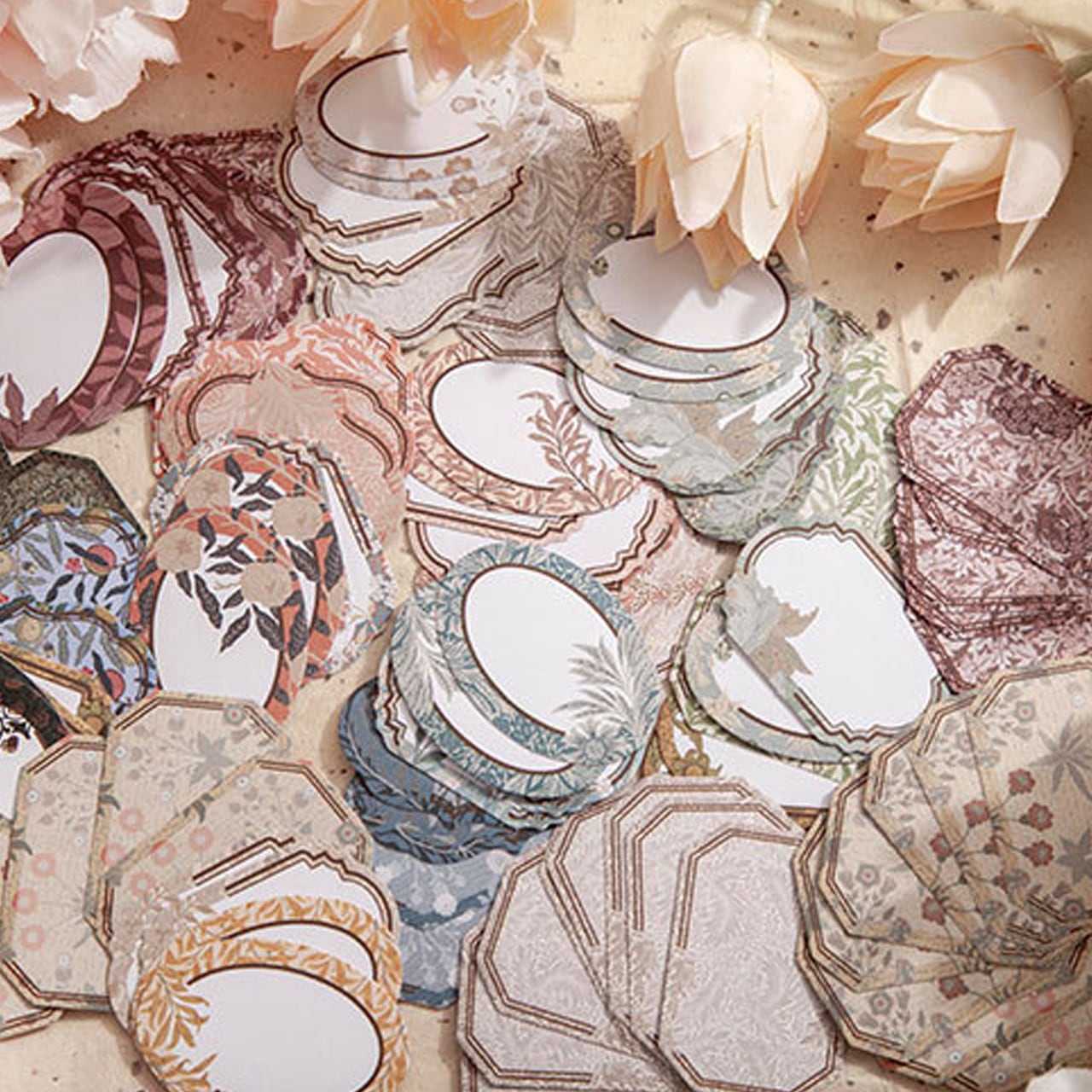 大容量 BOX入 ステッカー フレーム ファンタジー 吹き出し 全8種 120枚