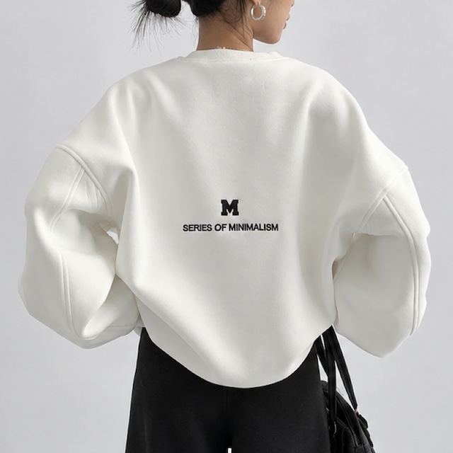M logo embroidery pullover 3 colors　V3092