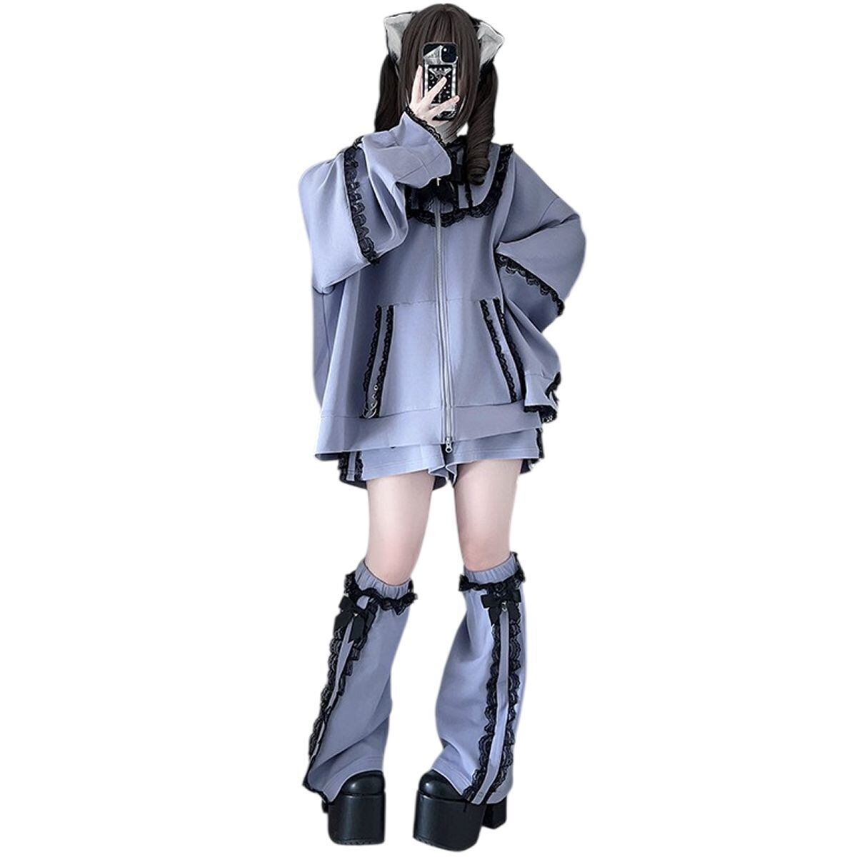 サブカル系うさ耳オーバーサイズパーカー：ロングパンツ | Maiden's Rêve