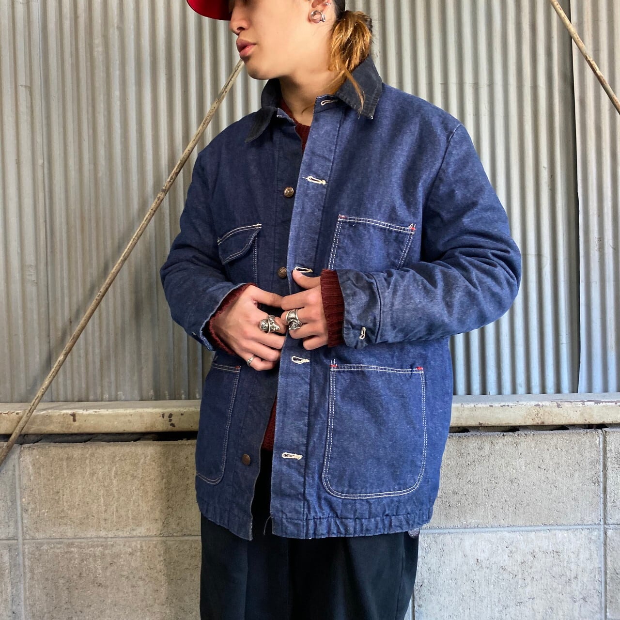 袖長62cm70's coverall ブルーベル ワークジャケット アメリカ製 ...