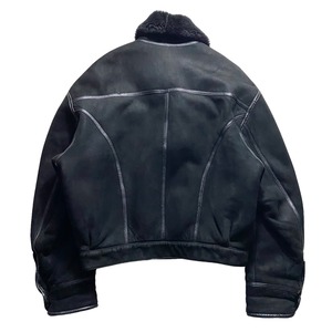 vintage OLIVER by VALENTINO black mouton short jacket