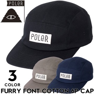 POLeR ポーラー キャップ メンズ レディース 帽子 5パネルキャップ コットンキャップ ロゴキャップ サイズ調整 FURRY FONT COTTON 5P CAP 261MCV0075 26SP 日本代理店正規品