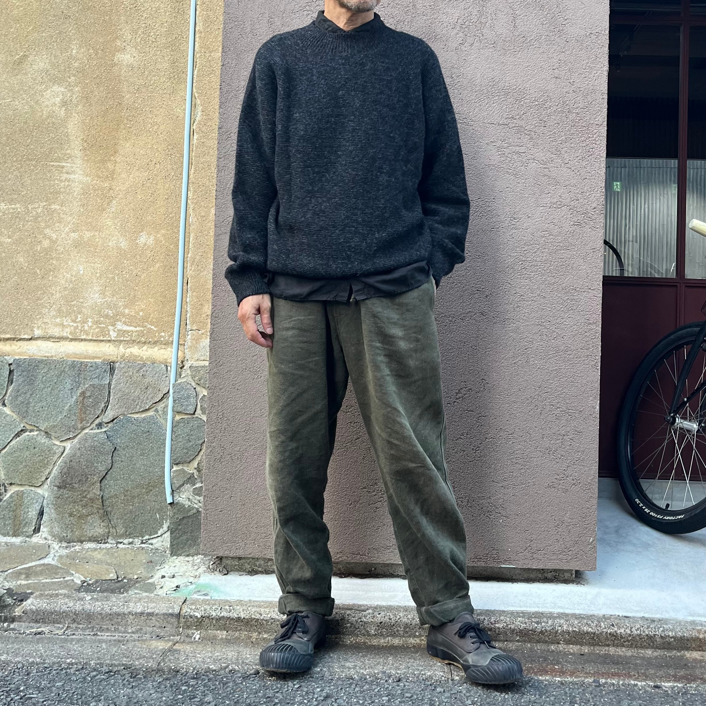 MITTAN KN-32 アルパカウールセーター 黒杢 alpaca wool sweater black