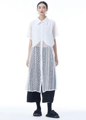 black race splicing dress