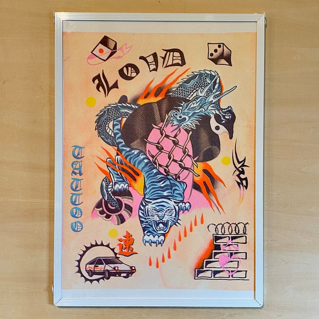 【POSTER / RISOGRAPH】パxセxリ｜LOVE TATTOO