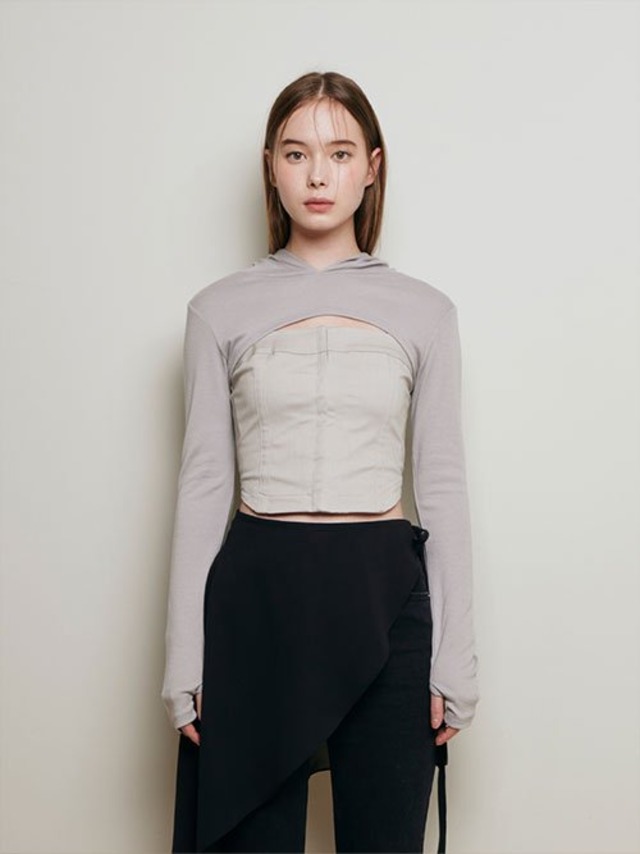 [NOT YOUR ROSE] Vivi top (Gray)