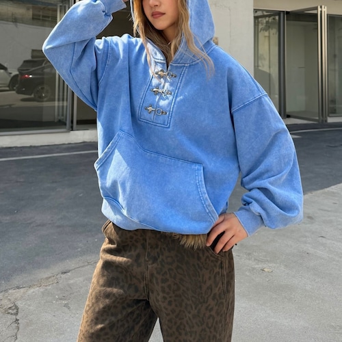 トグルバックルフェードウォッシュフーディ 3col   R01810