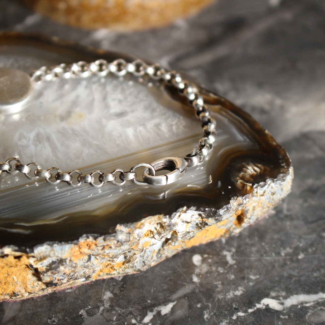 GUCCI LOGO DESIGN SILVER CHAIN BRACELET/グッチロゴデザインシルバー  