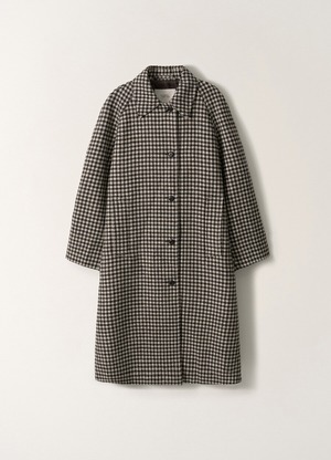 [NOTHING WRITTEN] Bébé Check Balmacaan Coat (Brown Check) 正規品 韓国ブランド 韓国通販 韓国代行 韓国ファッション ナッシングリトゥン 日本 店舗