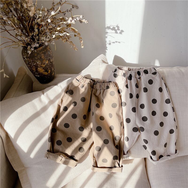 【即納】ぽわんシルエットの水玉パンツ｜海外子供服｜韓国子供服