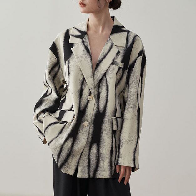 Retro ink back hollow design shirt S17