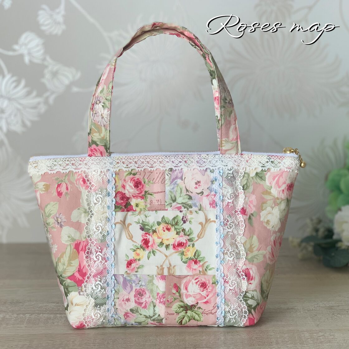 DOLCE&GABBANA レースモチーフトートバッグ PVC ブラック ポーチ 