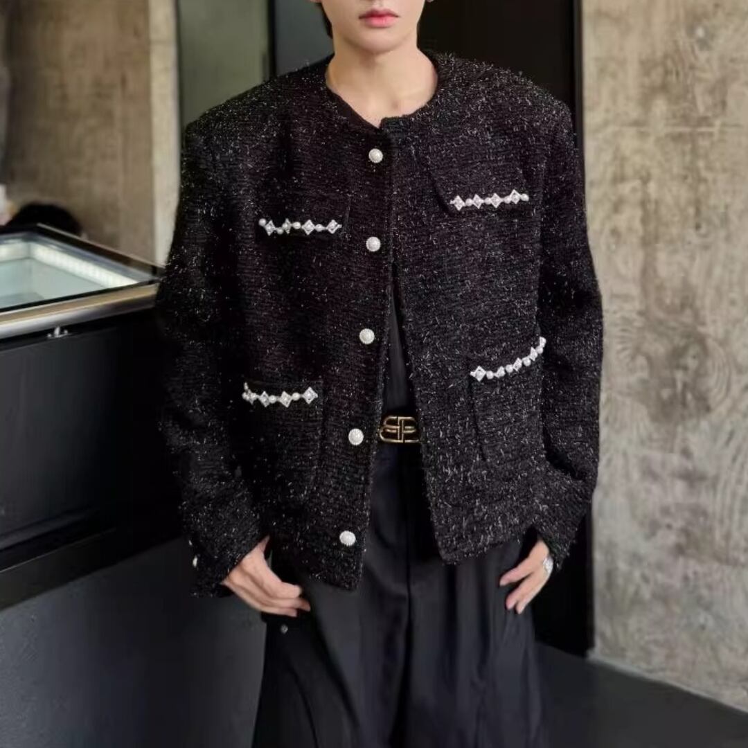 ノーカラービーズジャケット D11949