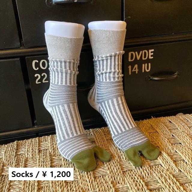 TOPANGA SOCKS 　Lady's　足袋チューブソックス　グレー