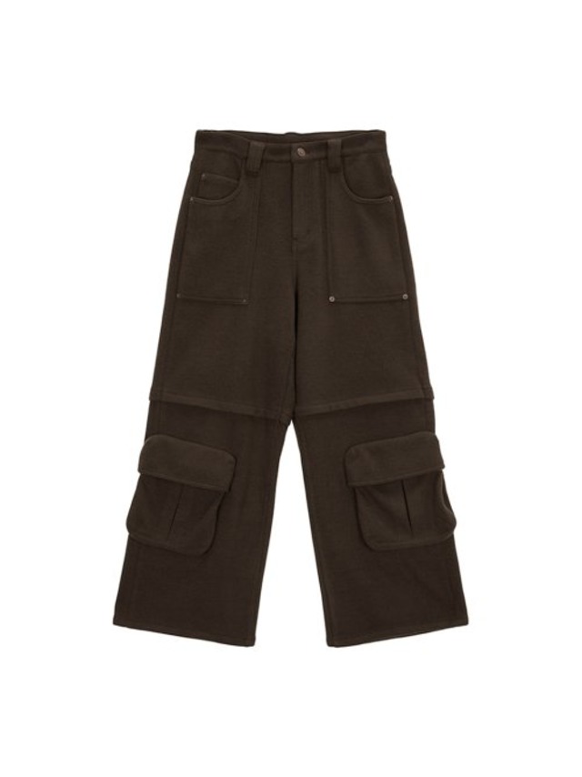 [MATIN KIM] VOLUME POCKET WIDE PANTS IN BROWN