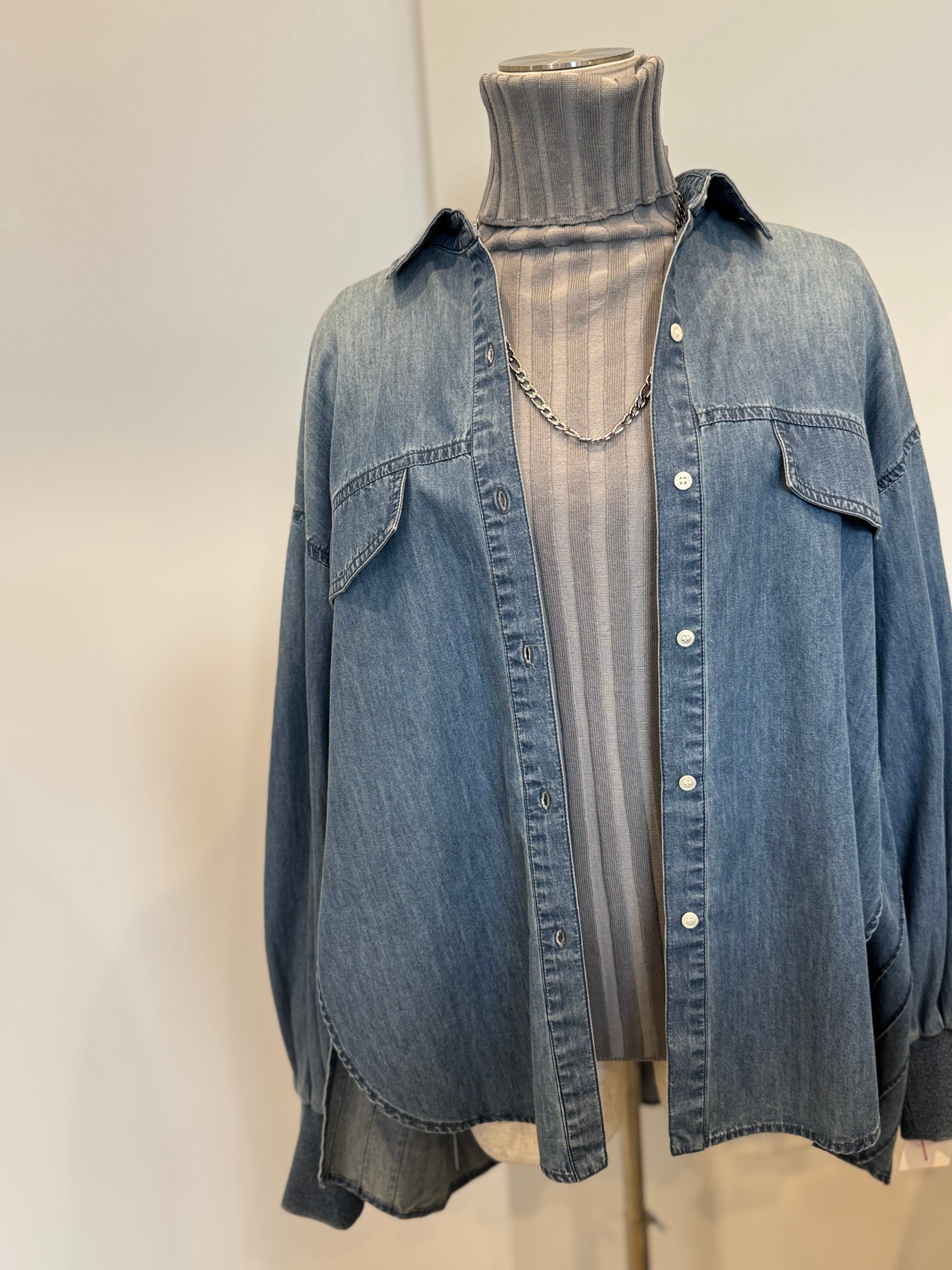 【SELECT】ワイドリブタートルプルオーバー 19-0445