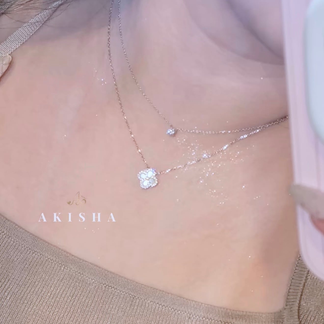 Classic One Stone Necklace | AKISHA（アキーシャ）|金アレ対応/サビ