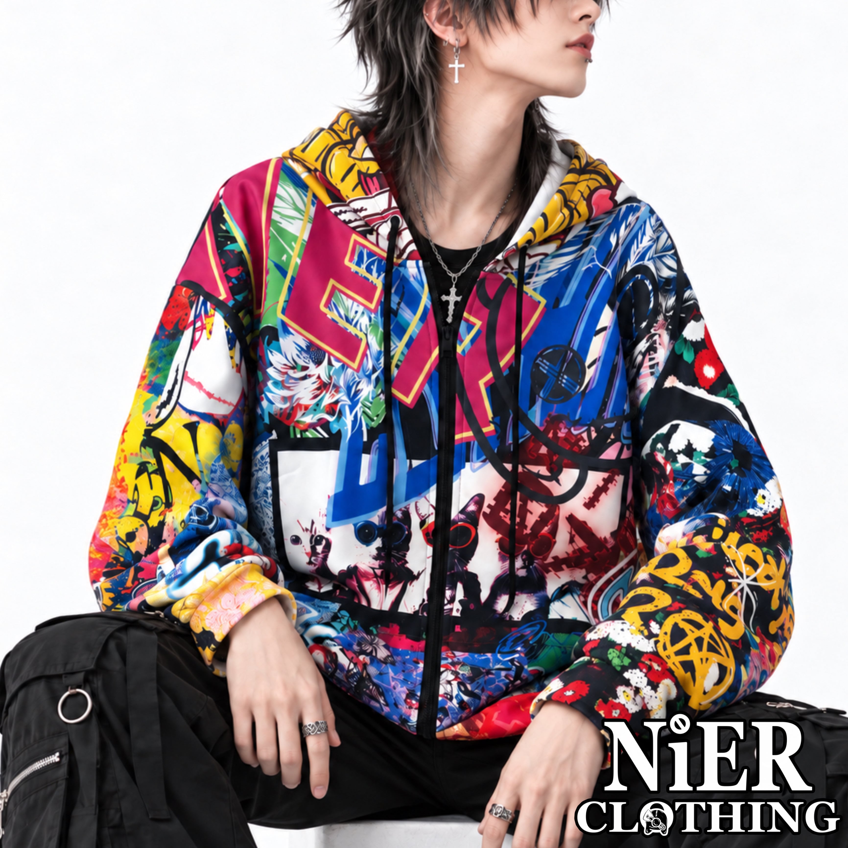 新作大特価半額SALE》NIER COLLAGE ZIP PARKA | NIER CLOTHING