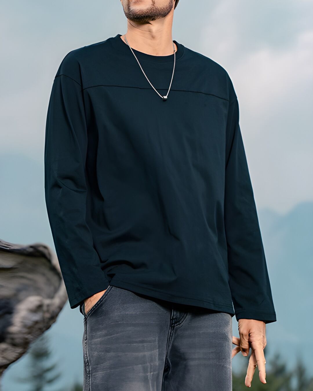 シンプル ロングスリーブTシャツ 5色 E0156