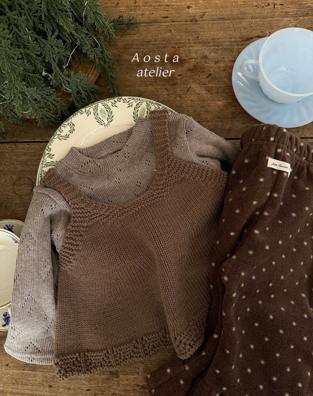 即納⌇ニット Aライン ビスチェ