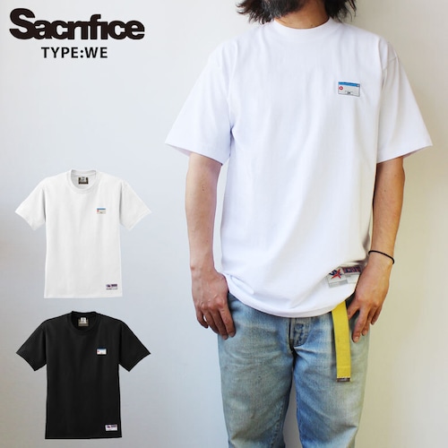 【sac-lt036】 Sacrifice サクリファイス 大きいサイズ メンズ Tシャツ 半袖 Tシャツ M L XL 半袖Tシャツ エラーメッセージ デザイン プリント かっこいい