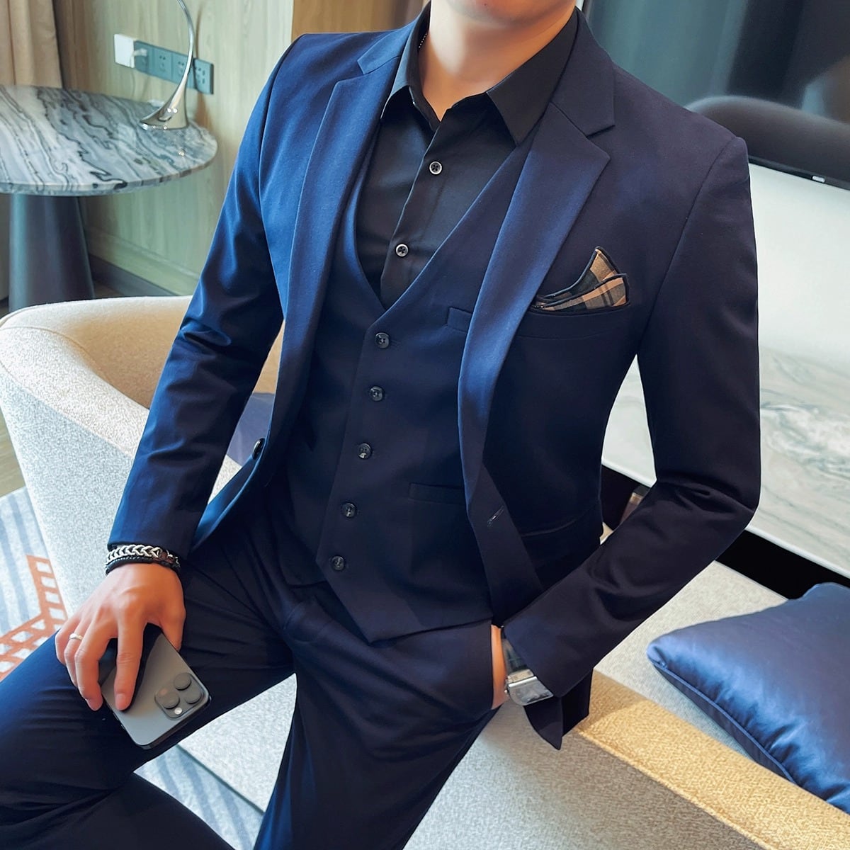 スリムフィットシングルジャケットスーツ 4color SU0248 | R-Base