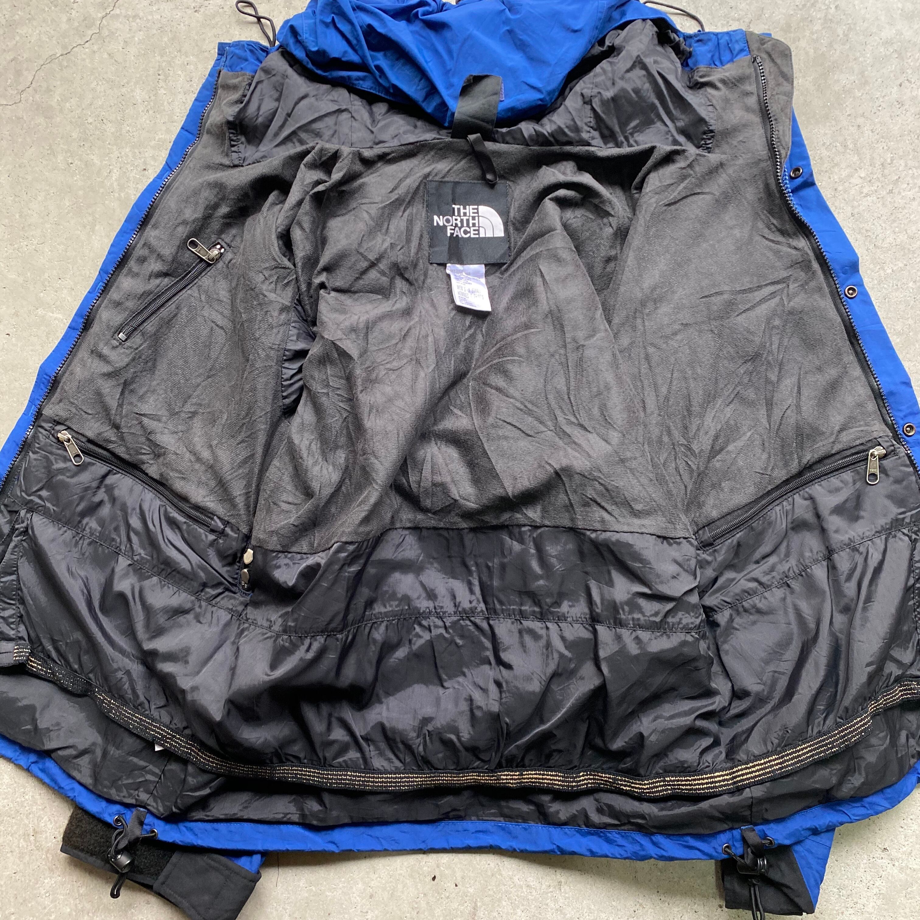 90年代 ビンテージ THE NORTH FACE ザ ノースフェイス マウンテンガイドジャケット マウンテンパーカー GORE-TEX ゴアテックス  メンズXS 着用感メンズS-M相当 ブルー 青色 90s ヴィンテージ 古着 【アウトドアジャケット】 | cave 古着屋【公式】古着通販サイト