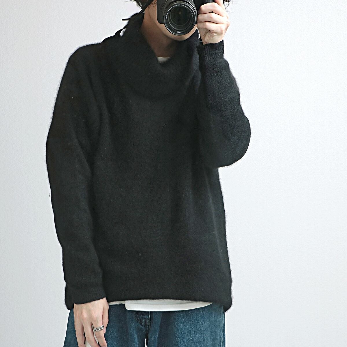 90s Rafaella アンゴラ&ラム タートルネック ニット セーター 古着 used