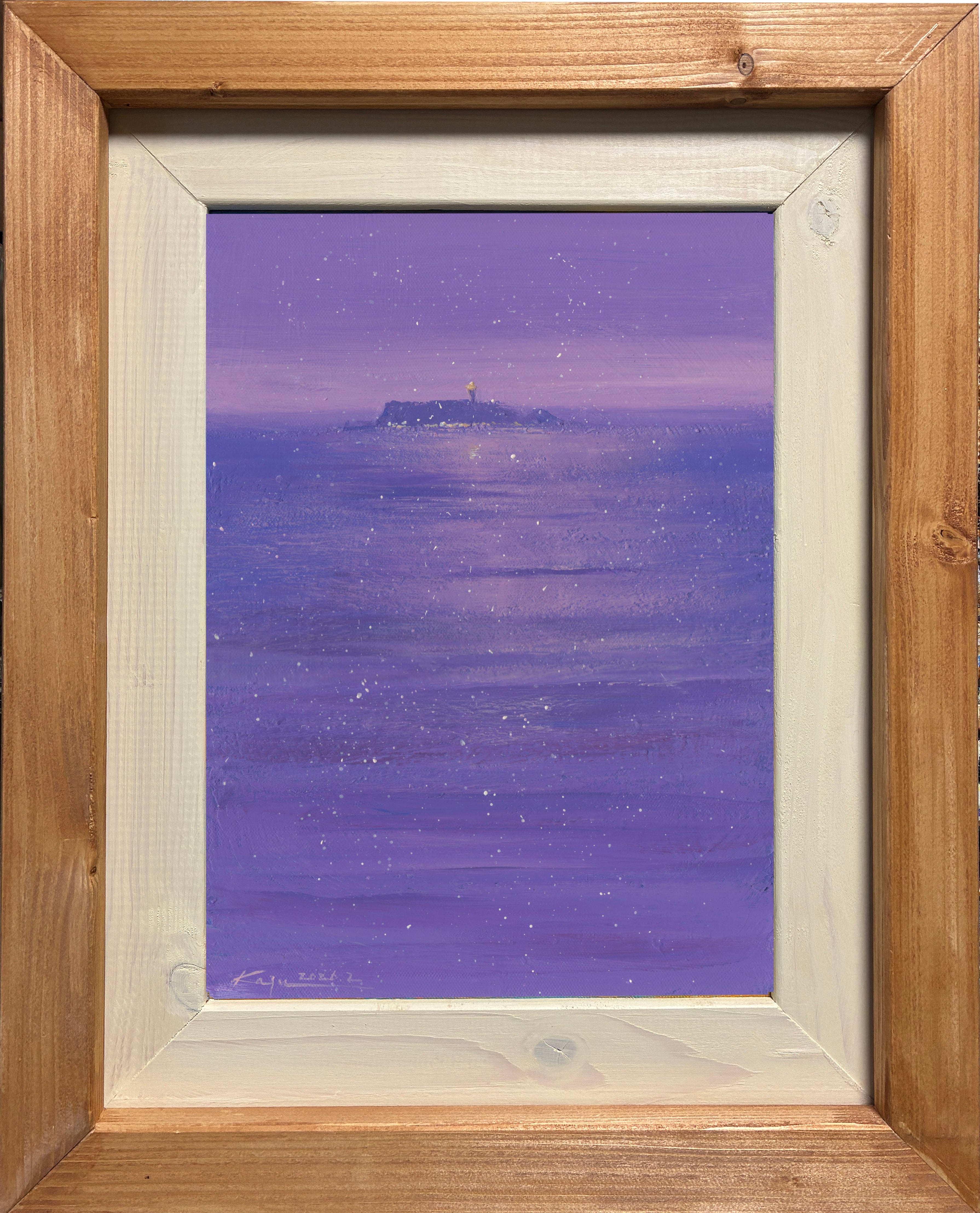 亀山和明 サイン入り 絵画 海のスケッチ 2014年 木製フレーム 額縁 鎌倉 額縁 額装 インテリア 風景画 c26fdf10ac107340a323cefe550de0