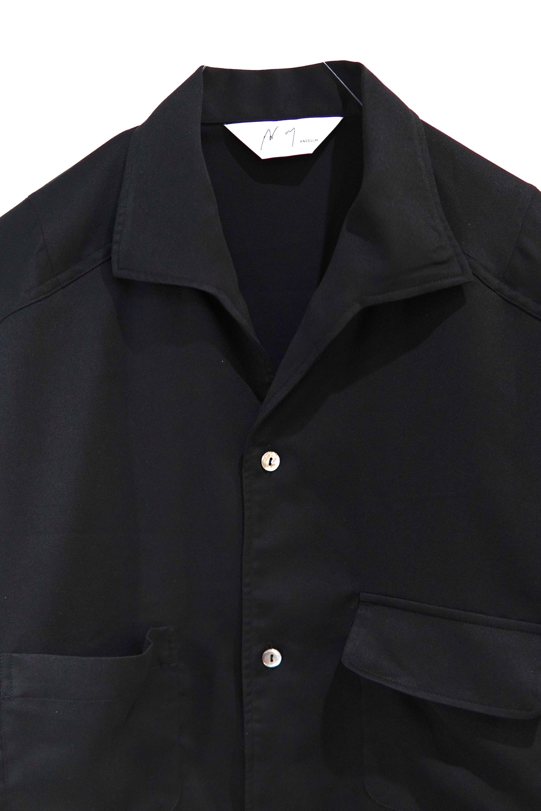 ANCELLM / VEGAN SUEDE OPEN COLLAR SHIRT / ANC-SH93 | POETRY