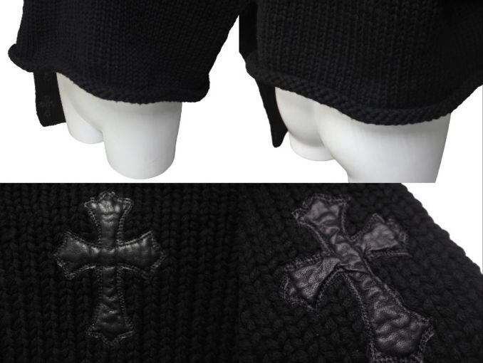 CHROME HEARTS クロムハーツ クロスパッチ カシミヤ クロップドニット