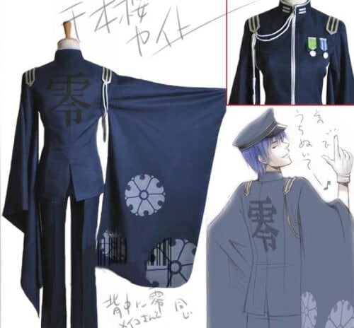 K2939 VOCALOID ボーカロイド 千本桜 カイト kaito 風 衣装＋