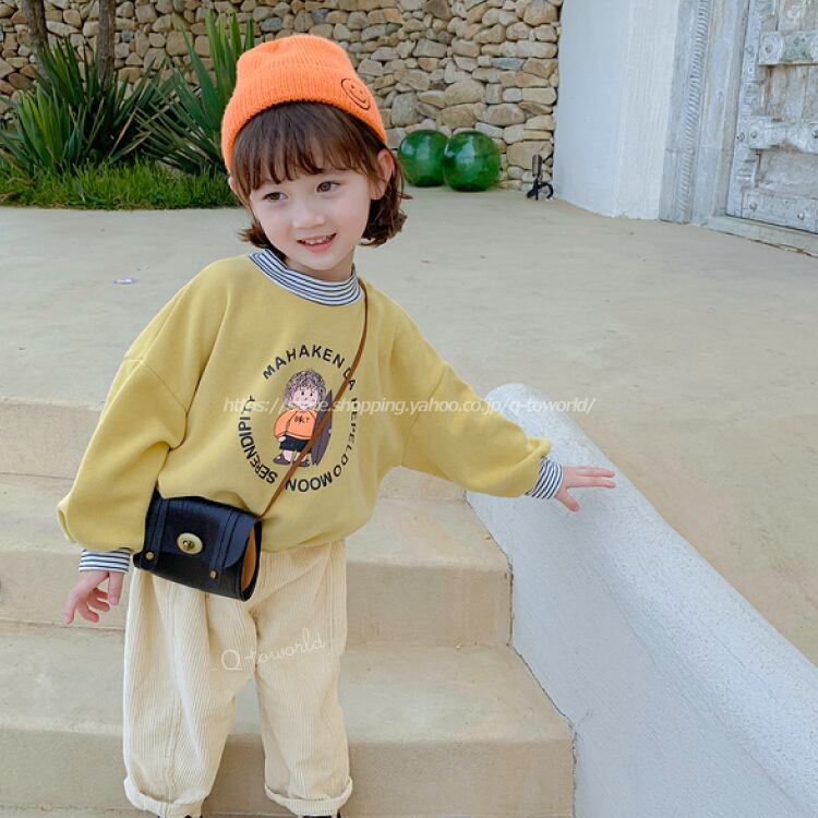 80-140㎝】トレーナー 全2色 ボーダー 韓国版 韓国子供服 子供服  