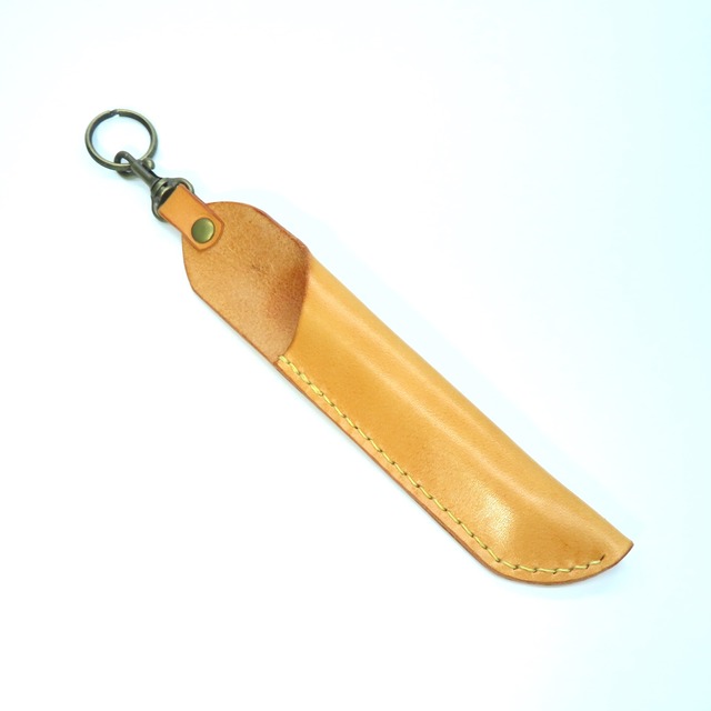 牛ヌメ革・ひも付ペンホルダー（手縫い）