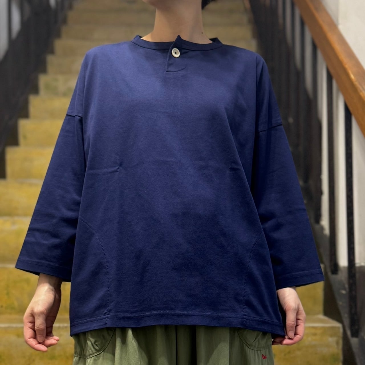 快晴堂 - Girl's Tシャツ／ONE釦・7分袖Tシャツ | clever elephant